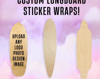 Custom Longboard Sticker: Waterproof Vinyl, Personalized Design