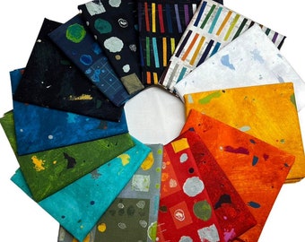 Marble Run 14 Fabric Bundle by Marcia Derse  for Windham Fabrics  - Two Options - Fat Quarter Bundles or Half Yard Bundles 14 Pcs