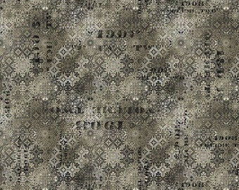 Abandoned - Faded Tile Neutral by Tim Holtz for Free Spirit - Sold by the half yard - Shipped as Continuous Yardage