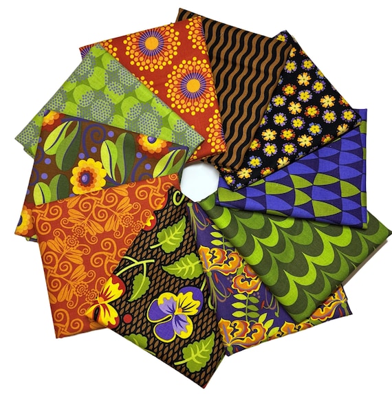 Gloriosa Garden 10 Piece Fat Quarter Bundle - Jane Sassaman Gloriosa Garden 10 Piece Fat Quarter Bundle - Jane Sassaman