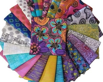Winding Road - Fabric Bundle - 24 Pieces - by Natalie Barnes for Windham Fabrics - Two Options - Fat Quarter Bundles or Half Yard Bundles