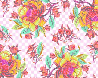 Untamed - Peony for Your Thoughts - Lunar - by Tula Pink for Free Spirit fabrics  - Sold by the Yard - Shipped as Continuous Yardage