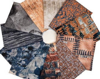 Rust and Bloom Fabric Bundle by Sarah Sczepanski Artxtiles for Free Spirit -Two Options - Fat Quarter Bundles or Half Yard Bundles