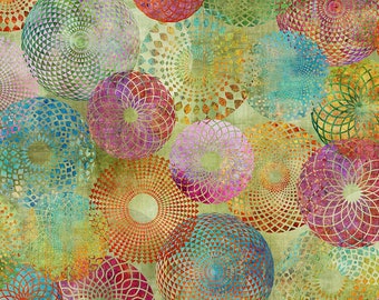 Halcyon - Circles - Multi Color  - In The Beginning Fabrics - Sold by the 1/2 yard - Shipped as Continuous Yardage