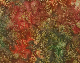 Autumn Trails - Terracotta - Lunn Studio for Artisan Batiks Robert Kaufman - Sold in 1/2 Yard Increments - Shipped as Continuous Yardage