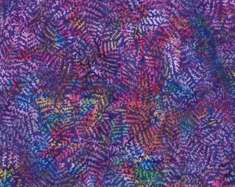 Grape Juice - Fern - Hoffman Bali Batik - Sold by the 1/2 Yard - Shipped as Continuous Yardage