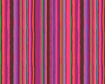 Echo Stripe - Red - by Kaffe Fassett For Free Spirit Fabrics - Sold by the Yard - Shipped as Continuous Yardage