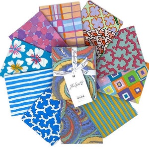 Kaffe Pastel Fat Quarter Bundle - 10 Fat Quarters - by Kaffe Fassett Collective for Free Spirit Fabrics