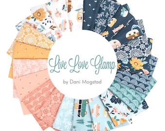 Live, Love, Glamp - Fat Quarter Bundle - 21 Pieces - by Dani Mogstad for Riley Blake Designs