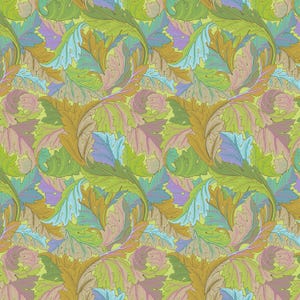 Acanthus - Jade - by Kaffe x Morris & Co - for Free Spirit Fabrics - Sold by the yard - Shipped as continuous yardage