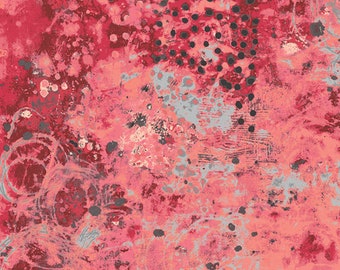 Spotted Graffiti - Coral Garden by Marcia Derse - Sold by the half yard - Shipped as continuous yardage