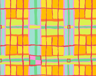 Checkmate - Citrus - by Brandon Mably for the Kaffe Fassett Collective  - Sold by the yard - Shipped as Continuous Yardage