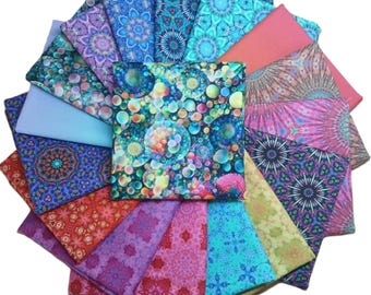 Bubblelicious - Half Yard Bundle - 17 pieces - by Marlies Janssen of Candy Quilt Designs for Hoffman Fabrics