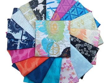 The Wisdom - 18 Piece Fabric Bundle - 2 Options Fat Quarters or Half Yards - by Valori Wells for Free Spirit