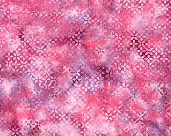 Shrimp - Ditsy Floral - Hoffman Bali Batik - Sold by the 1/2 Yard - Shipped as Continuous Yardage