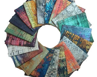 Abandoned Bundle - 20 fabrics - by Tim Holtz  for Free Spirit Fabrics   - Two Options - Fat Quarter Bundles or Half Yard Bundles
