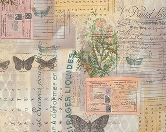 Foundations - Botanical Multi by Tim Holtz for Free Spirit - Sold by the half yard - Shipped as Continuous Yardage