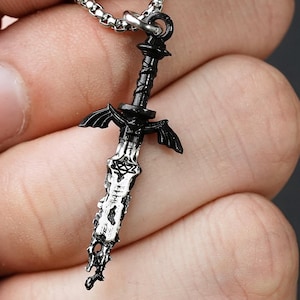 EXCLUSIVE Master Sword Dame Necklace, Handmade Silver 950 Jewelry, Perfect Gift for Tears of the Kingdom Fans