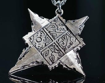 Monster Hunter Generations - MH Game Emblem Necklaces , Handmade 950 Silver Jewelry, Gamer Cosplay Gift, Xmas Gift for him, Gamer Gift