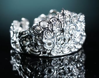 Wicked Glinda Crown Ring, Glinda Jewelry, Wizard of Oz Silver 950 Ring, Earrings, Glinda earrings, Wand Necklace, Christmas Gift for Her