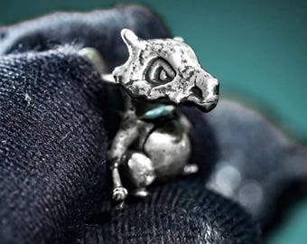 UNIQUE CLI.b0.ne P0.ke.m.0.n Skull Stud Earrings, Sterling Silver Gamer Jewelry, Anime Inspired Gift For Her, Fantasy Nerdcore Accessory