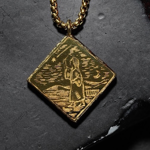 Stargazer Heirloom Pendant & Necklace | EXCLUSIVE Handmade 14K Gold-Plated 950 Silver Necklace Inspired by Elden Ring for Soulsborne Fans