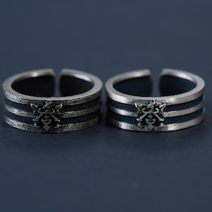 EXCLUSIVE Fanmade Silver 950 Clive Rosfield and Joshua Ring -Final Fantasy XVI Jewelry,Fanmade FF7R Ring for Final Fantasy Fans n Collectors