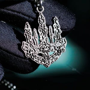 Mohgwyn Dynasty Pendant, Elden Ring Necklace, Handcrafted 950 Silver Gothic Jewelry, Lord of Blood Talisman, Christmas Gift