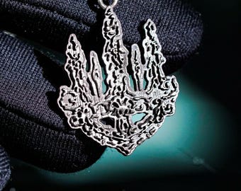 Mohgwyn Dynasty Pendant, E!dEn R|n.g Necklace, Handcrafted 950 Silver Gothic Jewelry, Lord of Blood Talisman, Christmas Gift
