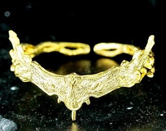Elden Ring Miquella Crown Ring, Silver 950 + 14k Gold Plated Jewelry Inspired by Miquella and Malenia, Halloween Ring, Christmas Gamer Gift