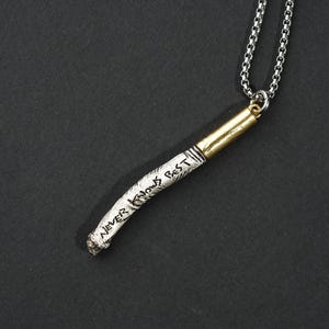 Never Knows Best Chainsaw Anime Necklace, Handmade Gold Plated 14k, Cigarette Necklace, Perfect Anime Jewelry Gift for Fans, Halloween Gift