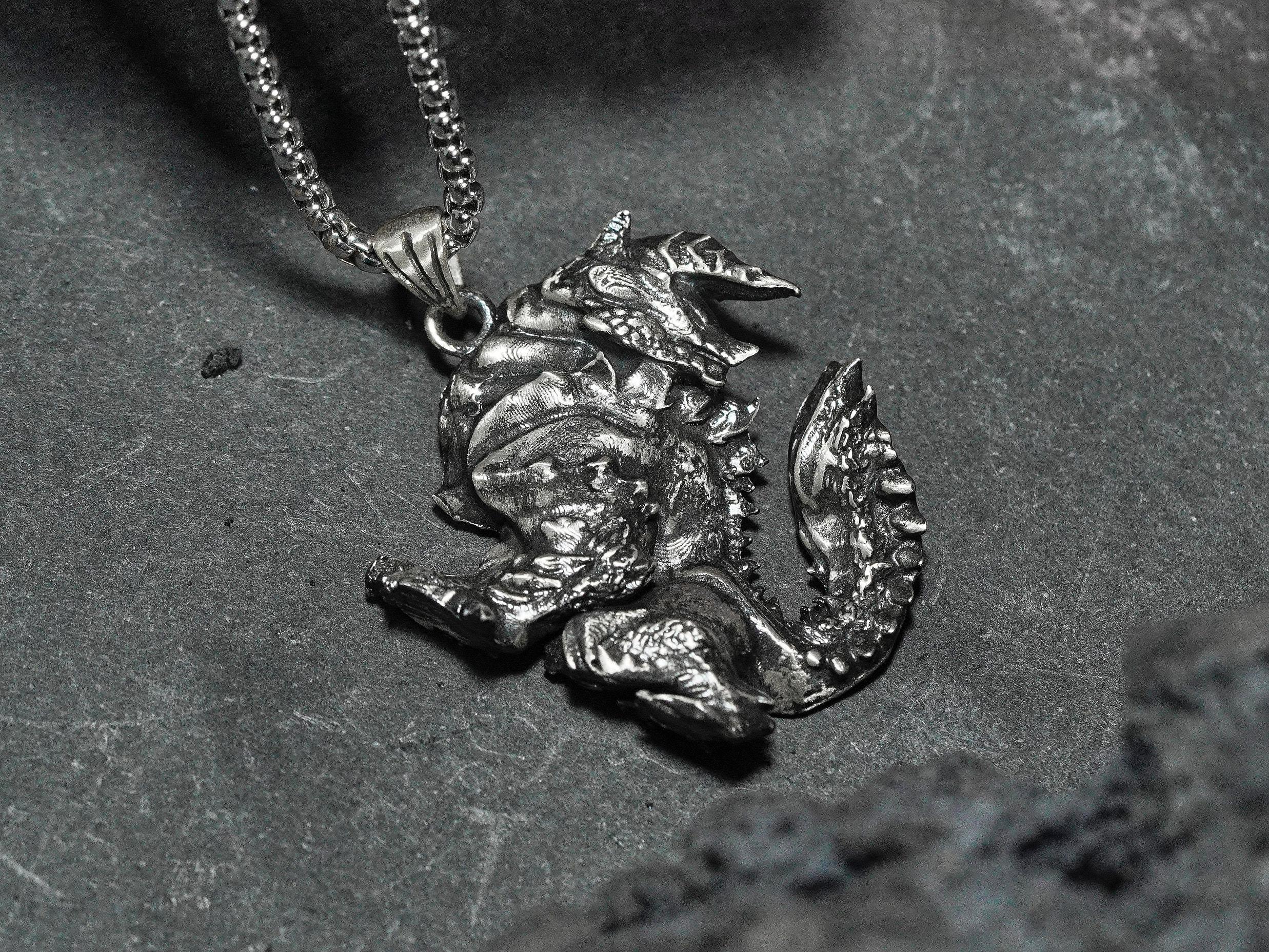 Gore Magala Monster Hunter Wilds Symbol Necklace- Handmade Silver 950 ...
