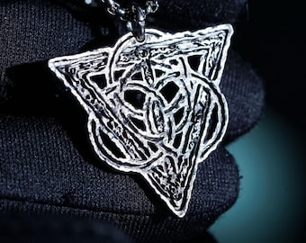 Mohgwyn Dynasty Pendant, Elden Ring Necklace, Handcrafted 950 Silver Gothic Jewelry, Lord of Blood Talisman, Christmas Gift