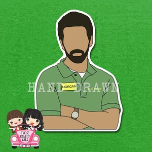 Hand-Drawn Morgan , Chuck TV show Vinyl waterproof sticker/decal  matte finish 3&quot;