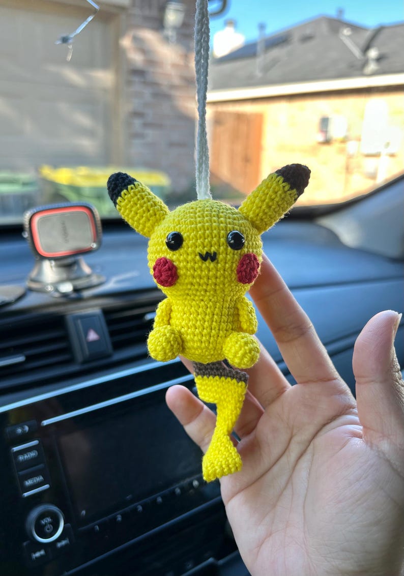 Crochet Pokémon Car Charm Hanging for Car Mirror - Etsy