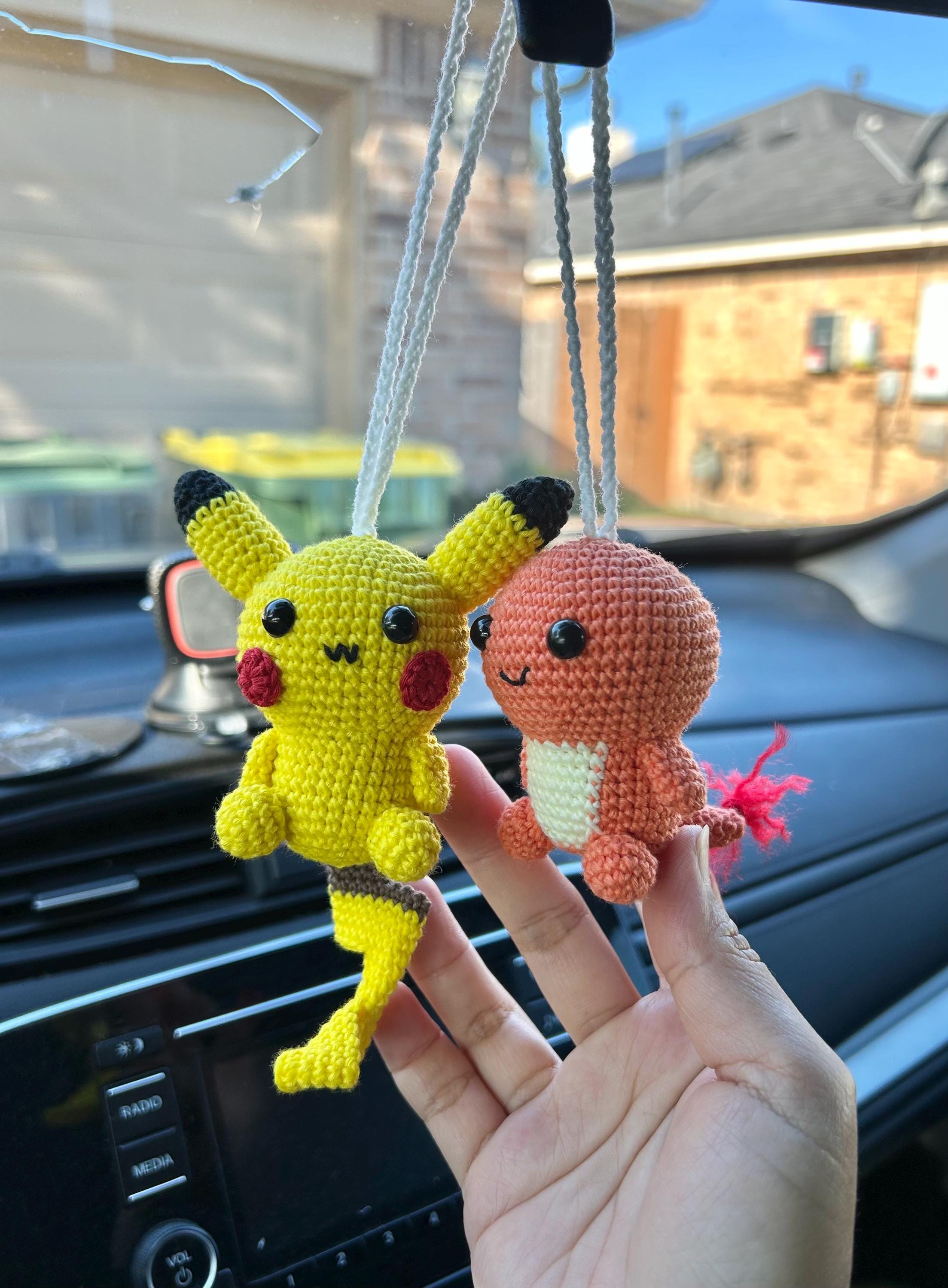 Crochet Pokémon Car Charm Hanging for Car Mirror - Etsy