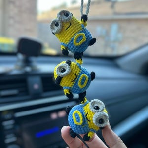 Crochet Minions Hanging, Valentines Gift, Birthday gift zdjęcie 15