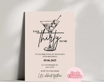 Talk Thirty To Me Invitation