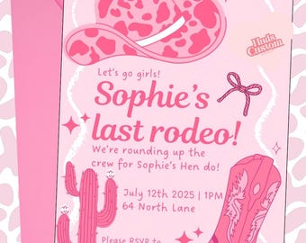 Last Rodeo Hen Party Invite Template
