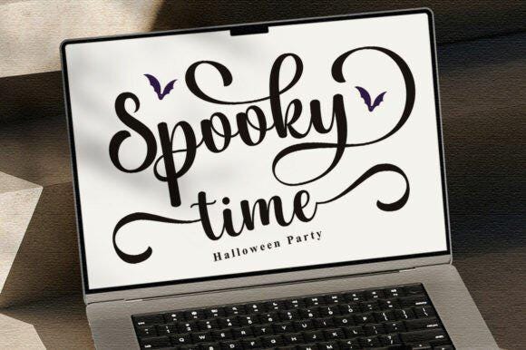 Spooky Script Font Spooky Halloween Font Script Luxury Digitial File - Etsy