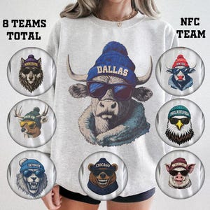 Vintage Dallas Football Mascot Bundle Png, Trendy Detroit Football Fan Gifts, Greenbay Football Game Day Crewneck, Philadelphia Football