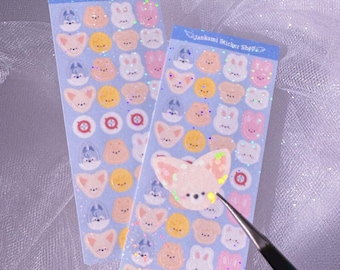 Mini feuille d'autocollants Stray Kids SKZOO <pour autocollants polcos, Stray Kids, journal et agenda K-pop, note, lettre, scrapbooking, travaux manuels, correspondant, etc.>