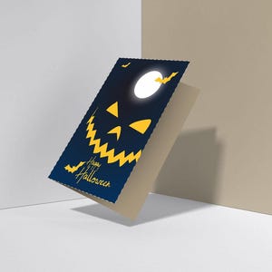 Einzigartige Handgemachte Halloween Karte | Gruseliger Gruß für Freunde & Familie | Perfekt für Festliche Feiern
