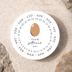 Egg Hand Gathered Date, Farm Fresh Eggs Carton Label, Farm Fresh Eggs, Eggs, Labels, Chicken Eggs, Egg Dealer Date Gathered Stickers