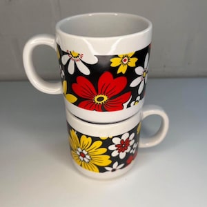 Vintage Floral Mug Set of 2