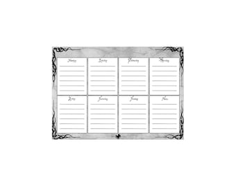 Cthulhu Weekly Planner Printable