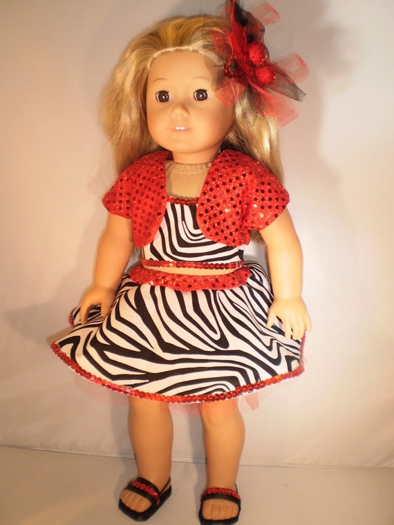 Items similar to American Girl Zebra Pageant Casual Party Wear 18" Doll