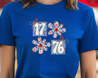1776 Shirt 4th of July Patriotic Tee Independence Day USA Freedom Founding Fathers American History Graphic T-Shirt