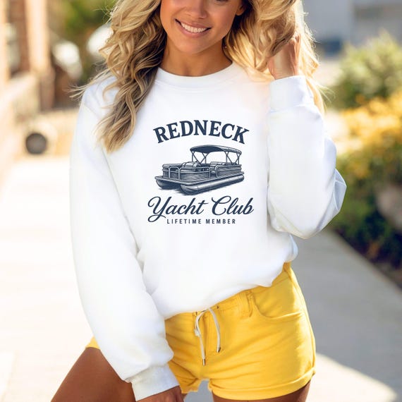 Redneck Yacht Club Shirt, Funny Pontoon Boat Tee