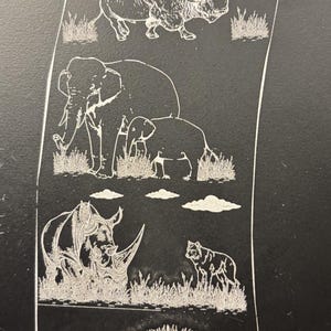 Lightburn digital files, Laser engraving file, Fiber laser file. wild animals 5.56/223 clip